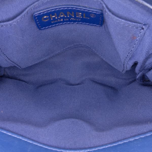 Pre-owned Chanel CC Quilted Calfskin Triple Flap Blue