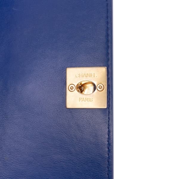 Pre-owned Chanel CC Quilted Calfskin Triple Flap Blue