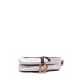 Miniatyrbild 3 av 9: Pre-owned Dior Perforated Oblique Embossed Calfskin Saddle Bag White