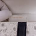 Miniatyrbild 5 av 9: Pre-owned Dior Perforated Oblique Embossed Calfskin Saddle Bag White