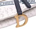 Miniatyrbild 6 av 9: Pre-owned Dior Perforated Oblique Embossed Calfskin Saddle Bag White