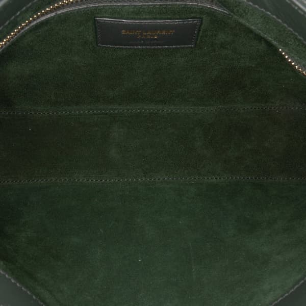 Pre-owned Saint Laurent Leather Le 5 a 7 Shoulder Bag Green
