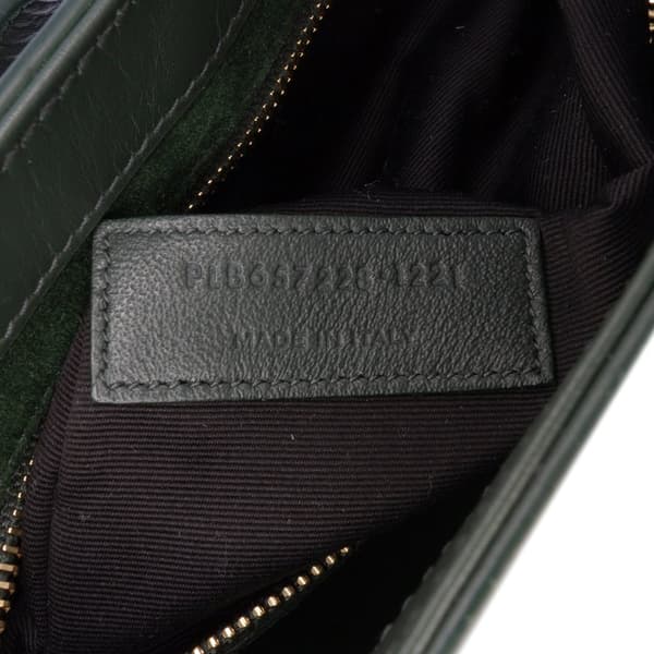 Pre-owned Saint Laurent Leather Le 5 a 7 Shoulder Bag Green