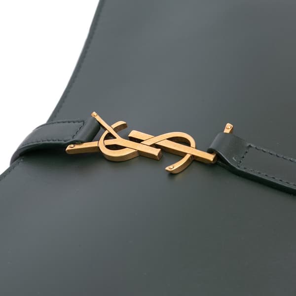 Pre-owned Saint Laurent Leather Le 5 a 7 Shoulder Bag Green