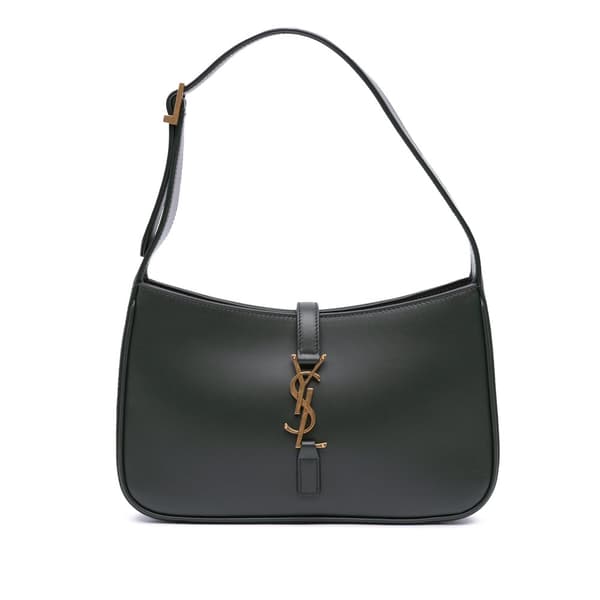 Pre-owned Saint Laurent Leather Le 5 a 7 Shoulder Bag Green