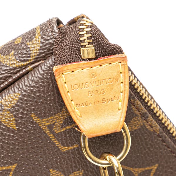 Pre-owned Louis Vuitton Monogram Pochette Accessoires Brown