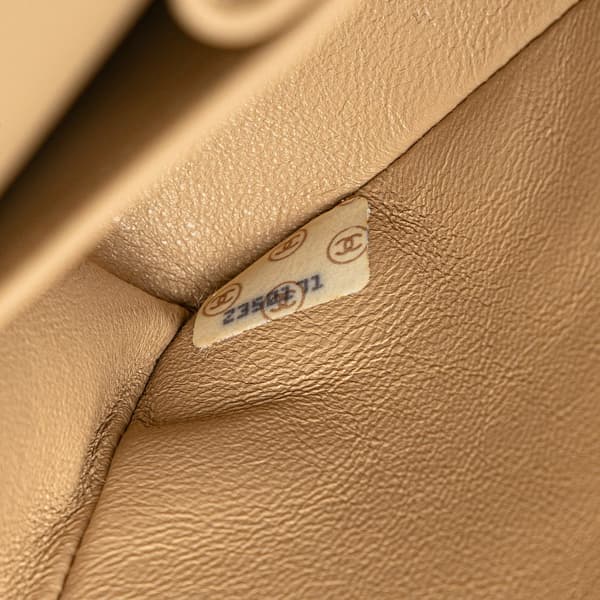 Pre-owned Chanel Medium Classic Lambskin Double Flap Brown
