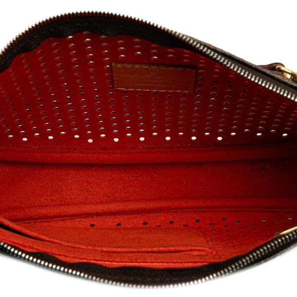 Pre-owned Louis Vuitton Monogram Perforated Pochette Accessoires Brown