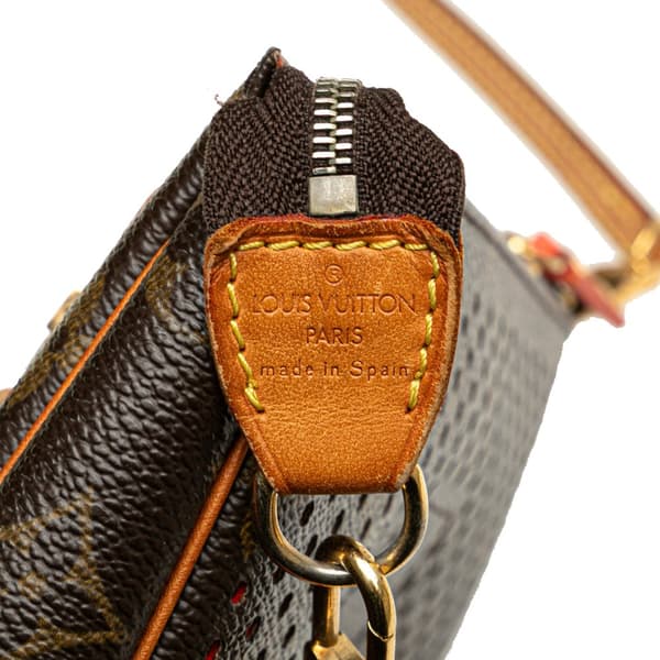 Pre-owned Louis Vuitton Monogram Perforated Pochette Accessoires Brown