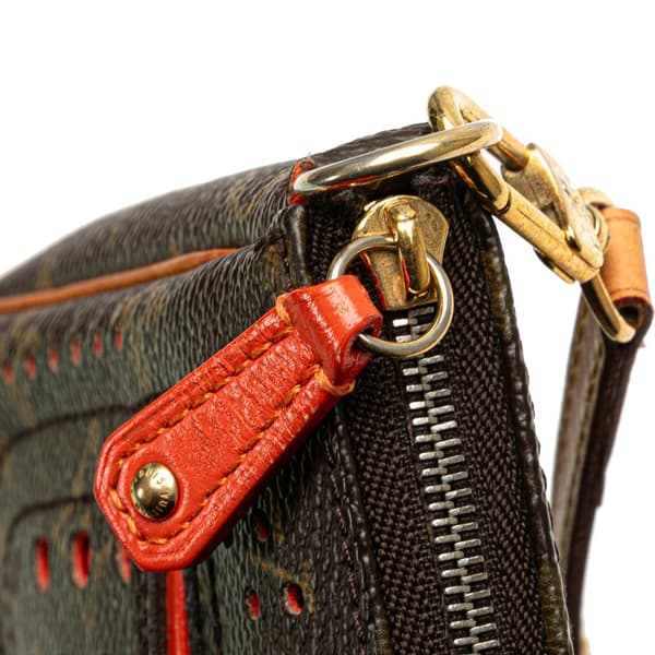 Pre-owned Louis Vuitton Monogram Perforated Pochette Accessoires Brown