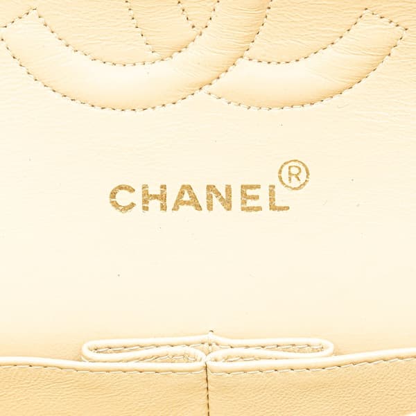 Pre-owned Chanel Medium Classic Lambskin Double Flap Brown