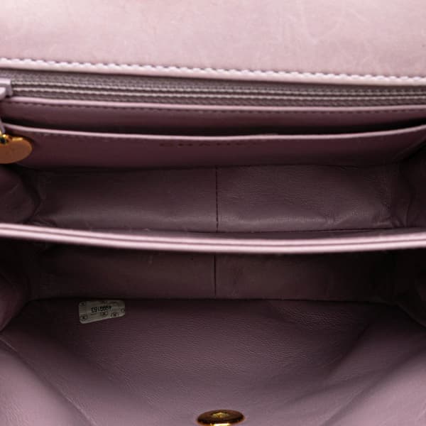 Pre-owned Chanel CC Quilted Lambskin Diana Flap Shoulder Bag Pink