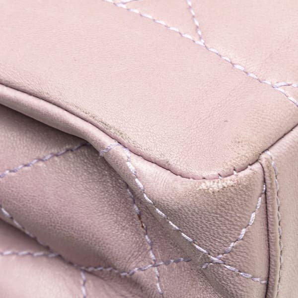 Pre-owned Chanel CC Quilted Lambskin Diana Flap Shoulder Bag Pink