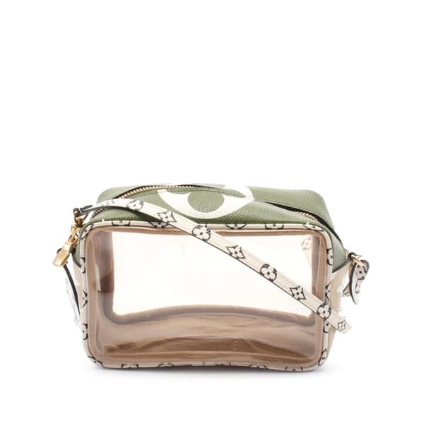 Pre-owned Louis Vuitton Monogram Giant Beach Pouch Brown