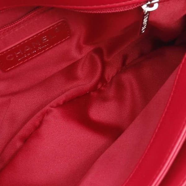 Pre-owned Chanel Jumbo Quilted Lambskin 3 Accordion Flap Red