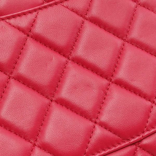 Pre-owned Chanel Jumbo Quilted Lambskin 3 Accordion Flap Red