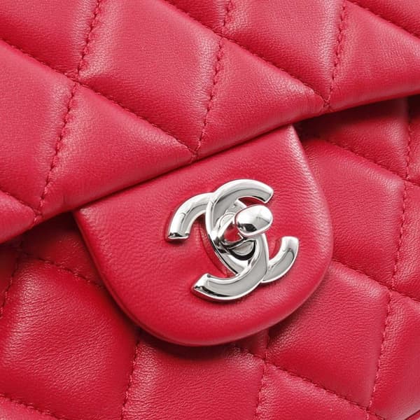 Pre-owned Chanel Jumbo Quilted Lambskin 3 Accordion Flap Red