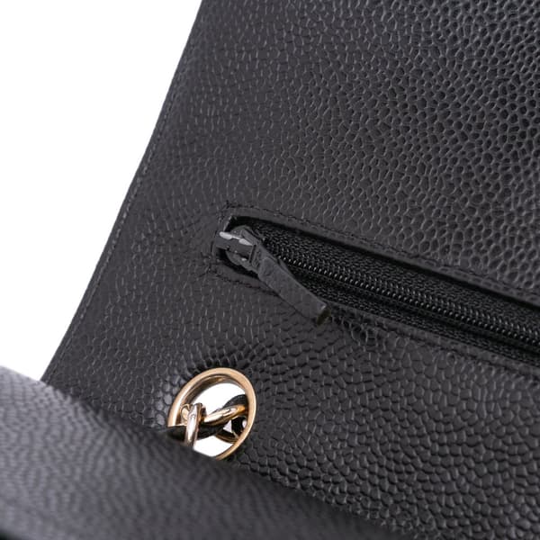 Pre-owned Chanel Medium Classic Caviar Double Flap Black