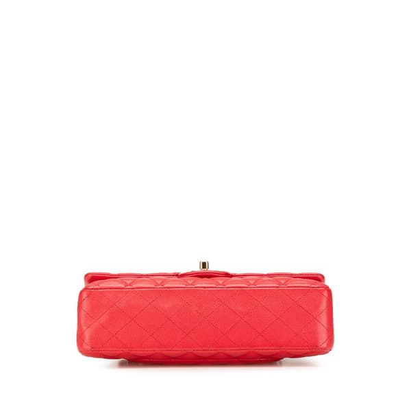 Pre-owned Chanel Medium Classic Caviar Double Flap Red