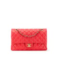 Miniatyrbild 1 av 10: Pre-owned Chanel Medium Classic Caviar Double Flap Red