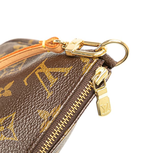 Pre-owned Louis Vuitton Monogram Pochette Accessoires Brown