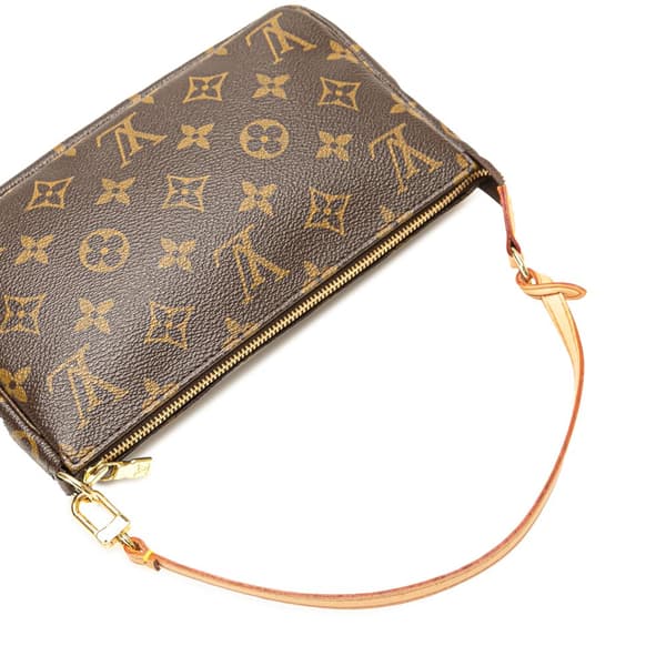Pre-owned Louis Vuitton Monogram Pochette Accessoires Brown