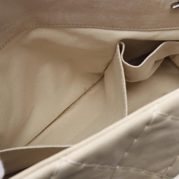 Pre-owned Chanel Large Aged Calfskin Just Mademoiselle Bowling Bag White
