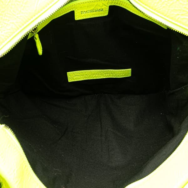Pre-owned Balenciaga Lambskin Le Cagole Boot Bag Green
