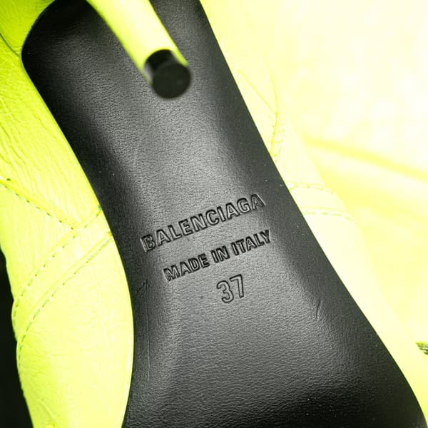 Pre-owned Balenciaga Lambskin Le Cagole Boot Bag Green