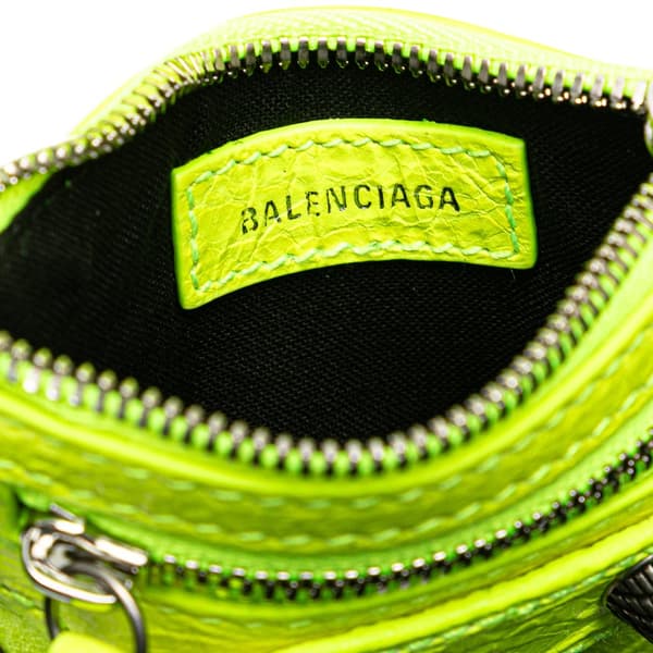 Pre-owned Balenciaga Lambskin Le Cagole Boot Bag Green