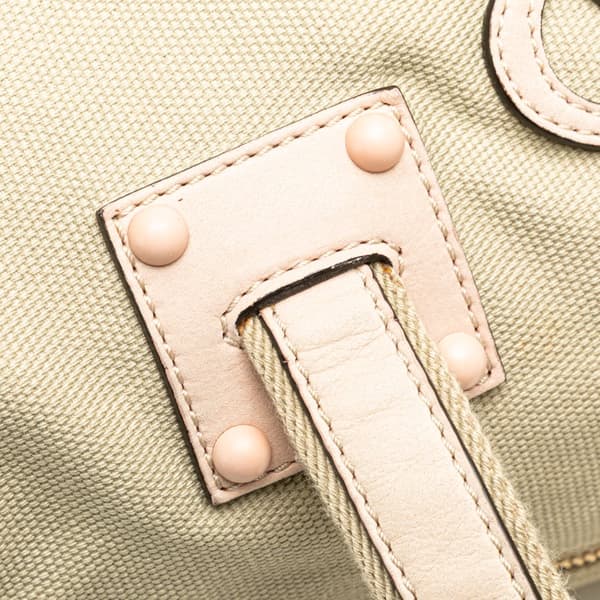 Pre-owned LOEWE Anagram Canvas Shoulder Bag Brown