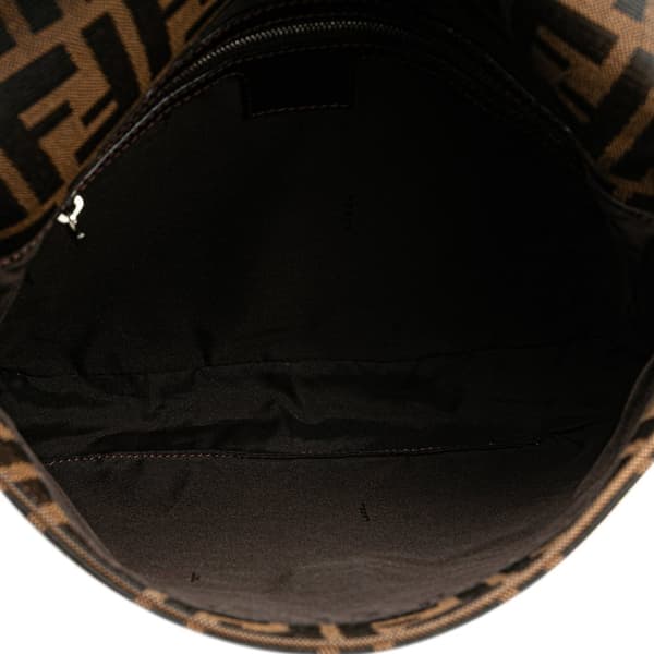 Pre-owned Fendi Zucca Canvas Shoulder Bag Brown