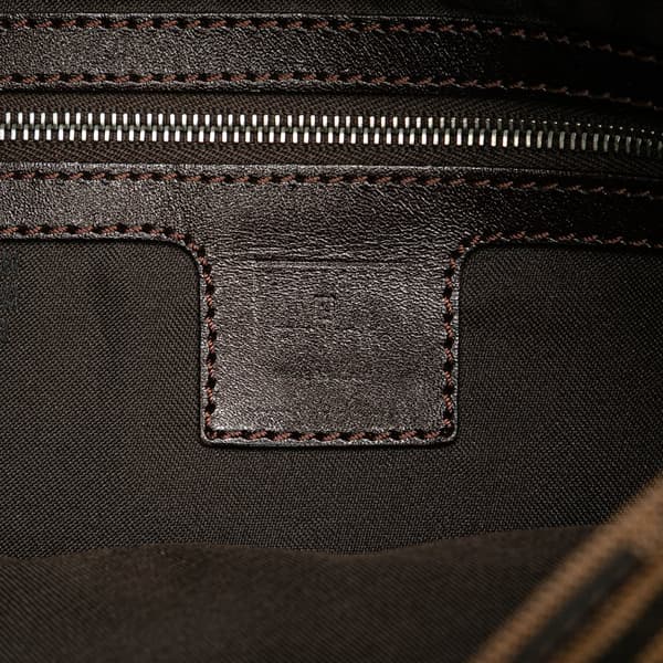 Pre-owned Fendi Zucca Canvas Shoulder Bag Brown