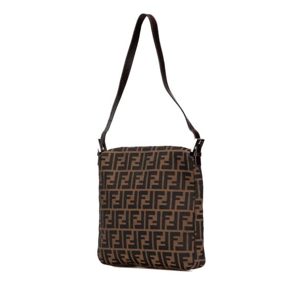 Pre-owned Fendi Zucca Canvas Shoulder Bag Brown