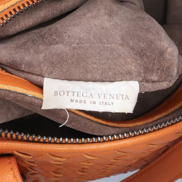 Pre-owned Bottega Veneta Nappa Intrecciato Montaigne Shoulder Bag Orange