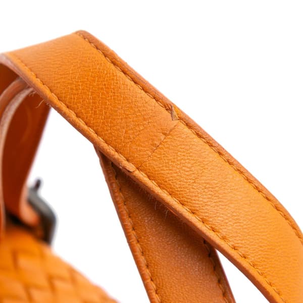 Pre-owned Bottega Veneta Nappa Intrecciato Montaigne Shoulder Bag Orange