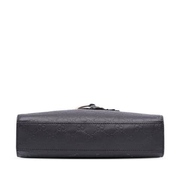 Pre-owned Gucci Small Guccissima Emily Shoulder Bag Black