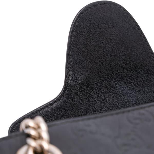 Pre-owned Gucci Small Guccissima Emily Shoulder Bag Black