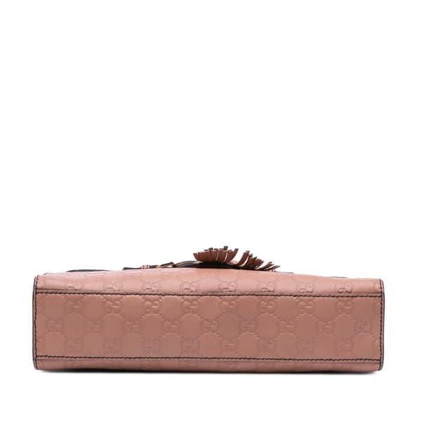 Pre-owned Gucci Medium Guccissima Emily Shoulder Bag Pink