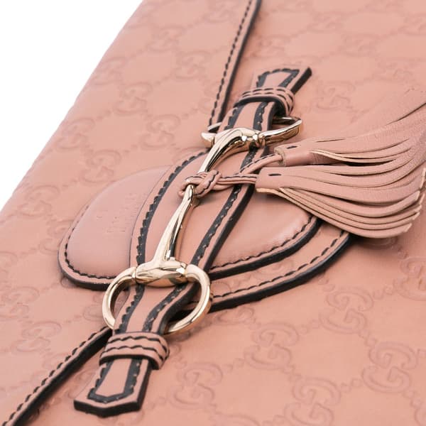 Pre-owned Gucci Medium Guccissima Emily Shoulder Bag Pink