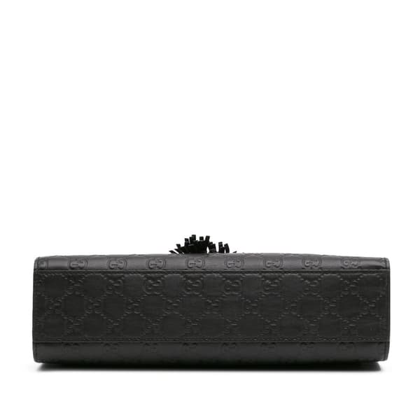 Pre-owned Gucci Medium Guccissima Emily Shoulder Bag Black