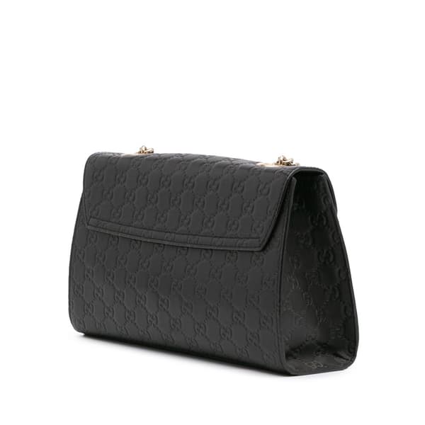 Pre-owned Gucci Medium Guccissima Emily Shoulder Bag Black