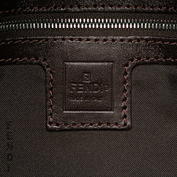 Pre-owned Fendi Zucca Canvas Shoulder Bag Brown