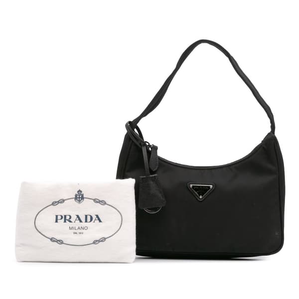Pre-owned Prada Mini Tessuto Re-Edition 2000 Shoulder Bag Black