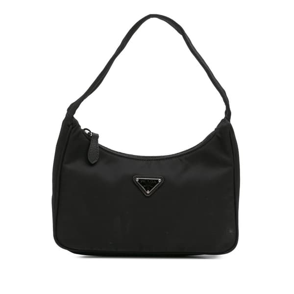 Pre-owned Prada Mini Tessuto Re-Edition 2000 Shoulder Bag Black
