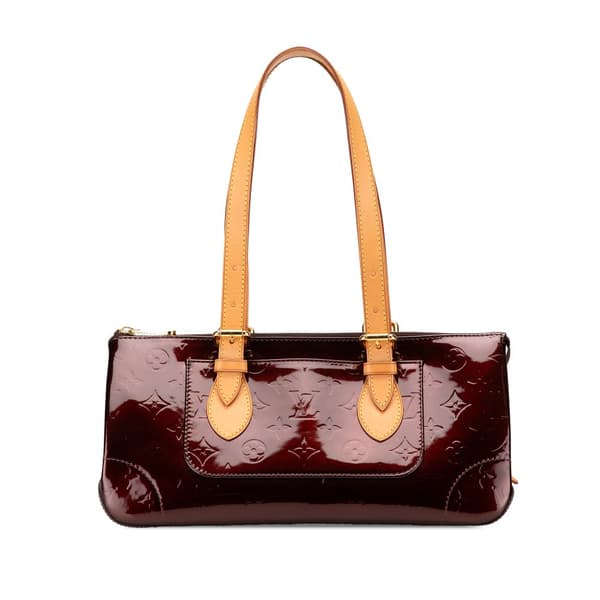 Pre-owned Louis Vuitton Monogram Vernis Rosewood Avenue Red