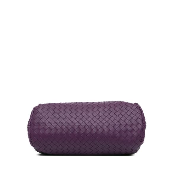 Pre-owned Bottega Veneta Medium Nappa Intrecciato Olimpia Shoulder Bag Purple