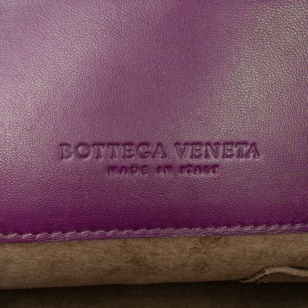 Pre-owned Bottega Veneta Medium Nappa Intrecciato Olimpia Shoulder Bag Purple