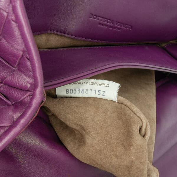 Pre-owned Bottega Veneta Medium Nappa Intrecciato Olimpia Shoulder Bag Purple