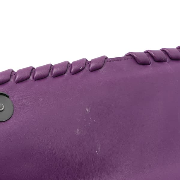 Pre-owned Bottega Veneta Medium Nappa Intrecciato Olimpia Shoulder Bag Purple